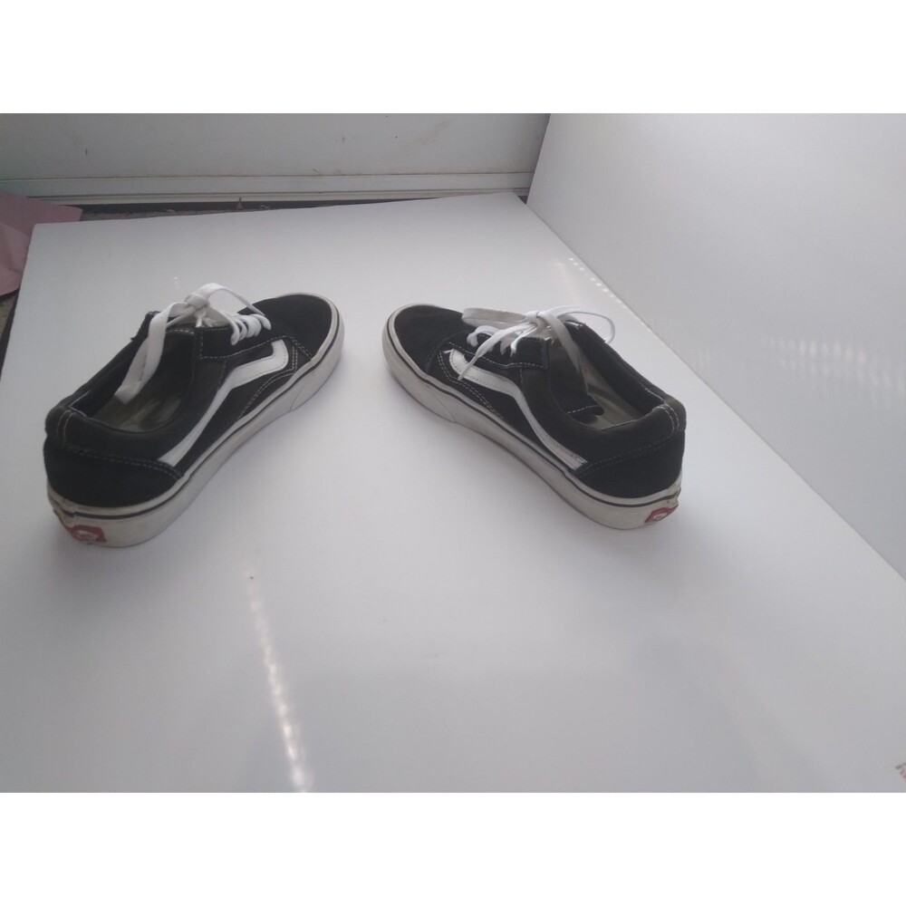Vans Off The Wall Black Slip on Shoes Men's Size 6 Women's 7.5 Lace Up Sneakers - Picture 4 of 10
